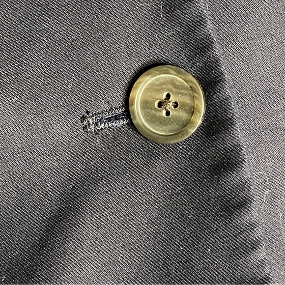 J. Crew 1035 Navy 2 Button Blazer Size 2 100% Cotton Women’s Unworn Blue Sateen - Picture 5 of 12